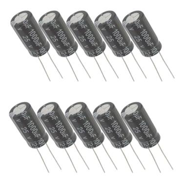 Imagem de SMART COMPONENTES ELETRÔNICOS - Kit de 10 Capacitores Eletrolíticos 1000uF 25V 105°C Redondos Genéricos