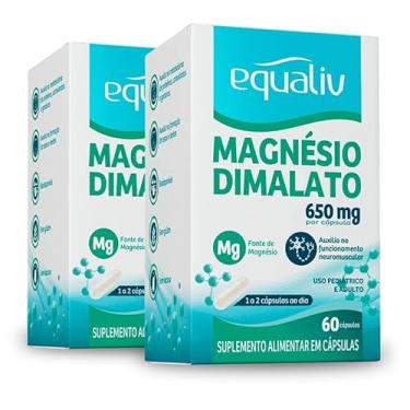 Imagem de Kit 2 Magnésio Dimalato Equaliv 650mg 60 cápsulas