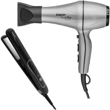 Imagem de Kit Taiff - Secador Style Prata Pro 2000W 220V + Prancha Style Prata Pro Titanium 230ºc - Bv