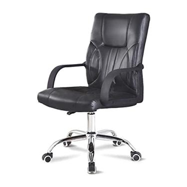 Imagem de Cadeira de trabalho em casa cadeira de escritório cadeira de escritório ergonômica cadeira de mesa de couro giratória computador cadeira de tarefas de escritório cadeira ergonômica com braços