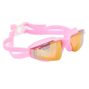 Imagem de Óculos de Natação, óculos de Natação Visíveis à Prova de Nevoeiro à Prova d'água para Mergulho Ao Ar Livre (Rosa)