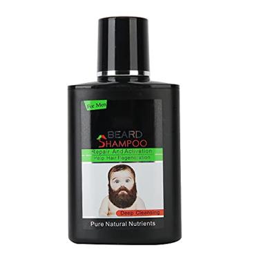 Imagem de KENANLAN Shampoo masculino para lavagem de barba, xampu de limpeza profunda para bigode, hidratante nutritivo para barba, 100 ml
