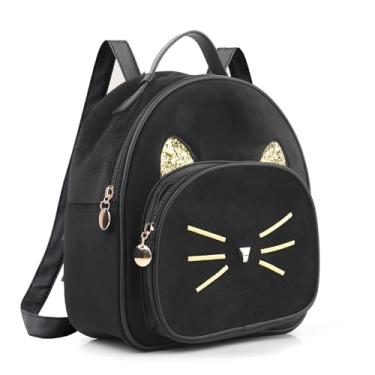 Imagem de Mochila de veludo para meninas adolescentes, bolsa de ombro portátil, pequena