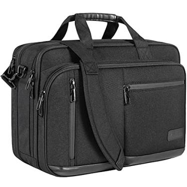 Imagem de VANKEAN Pasta de laptop para homens e mulheres, serve para laptops de até 17,3 polegadas bolsa de ombro premium com alça expansível, capa de laptop repelente de água bolsa de computador para