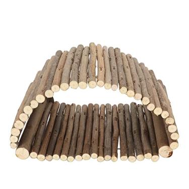 Imagem de Rede de Suspensão de Madeira para Pássaros, Suporte de Madeira para Gaiola de Pássaros Em Formato de Ponte Em para Descansar, Dormir, Jogar, Esconder, Mastigar