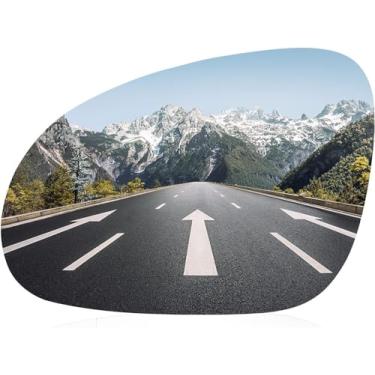 Imagem de Espelho Aquecido Lado Esquerdo Motorista – Vidro Retrovisor Convexo Aquecido para Substituir o Suporte para Instalação para Volkswagen VW R32 EOS GTI Rabbit Jetta Passat 2005-2010