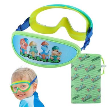 Imagem de HYDROCOMFY Óculos de natação infantil de 4 a 7 anos, sem puxar o cabelo, alça elástica para crianças,