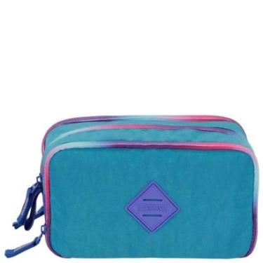 Imagem de Estojo Especial 3 Compartimentos Degradê Azul Caribe-Feminino