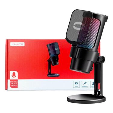 Imagem de Microfone Gamer Condensador Led Rgb Usb Plug And Play