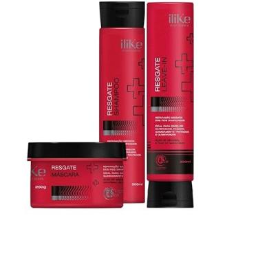 Imagem de iLike Resgate Kit trio 3 Produtos- Shampoo e Leave-in e Mascara