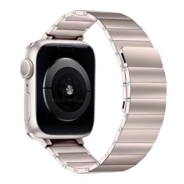 Imagem de Pulseira Elos Aço Magnética Imantada Compatível com Apple Watch 41mm 40mm 38mm 42mm 44mm 45mm 49mm (42/44/45/49mm, Estelar)