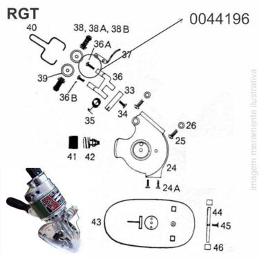 Imagem de Parafuso Do Afiador Para Fixação Do Eixo Do Rebolo Máquina De Corte Rgt - Modelos 36A, 36B