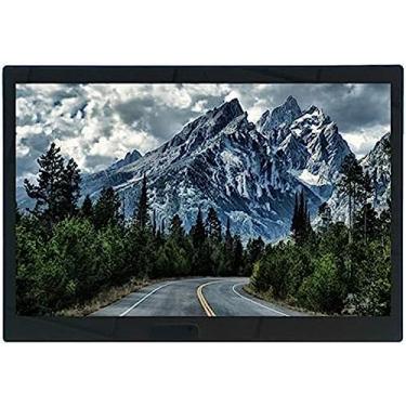 Imagem de Porta-retratos digital ultrafino de alta definição, álbum eletrônico, reprodutor de publicidade montado na parede, reprodutor de LED, preto