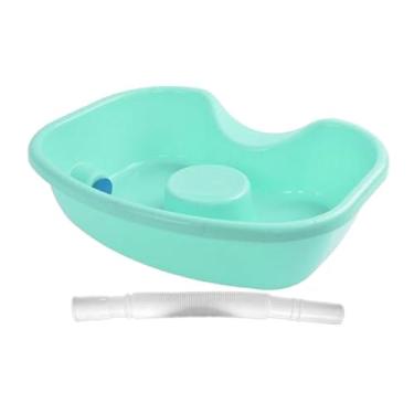 Imagem de Kokiya Tigela de xampu lavatório de cabelo suprimentos de lavagem bandeja de lavagem de cabelo bacia de enxágue para casa cabeceira mulheres feridas acamadas, estilo B