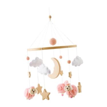Imagem de Generic Berço de Bebê Móvel com Chocalhos Artesanais para Desenvolvimento Infantil, rosa, Tamanho real