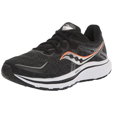 Imagem de Saucony Tênis de corrida masculino Omni 20, Preto/branco, 39