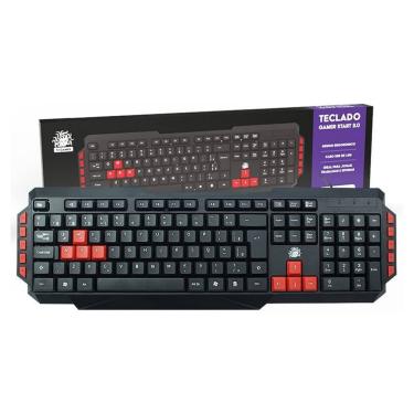 Imagem de Teclado gamer 5 + star ergonomico USB abnt