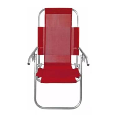 Imagem de CADEIRA DE PRAIA RECLINÁVEL VIP 150KG (vermelho)
