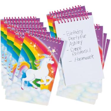 Imagem de Cadernos espirais de unicórnio – papelaria – 12 peças