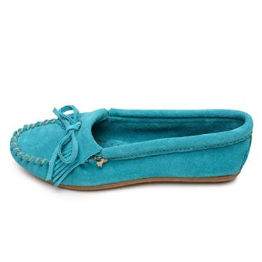 Imagem de Minnetonka Mocassins Femininos Kilty Hardsole, Turquoise, 7.5