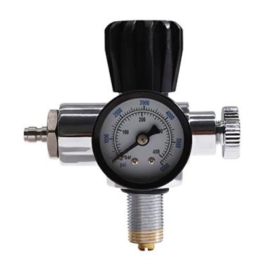 Imagem de TUXING Estação de enchimento de paintball PCP de alta pressão 6000PSI, calibre 6000PSI, válvula de aço inoxidável HPA CO2 sistema de carregamento DIN (7/8-14UNF)