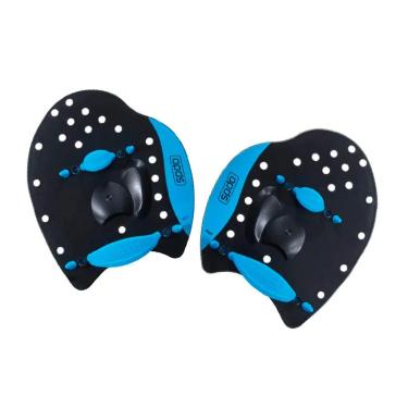 Imagem de Palmar de Natação, Speedo, Power Paddles, Silicone Ajustável com Três Intensidades de Carga, Treino de Braçadas - Azul