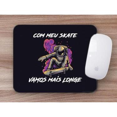 Imagem de Mouse Pad Emborrachado Personalizado Skate Astronauta Skatista - Deluz