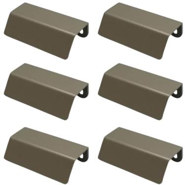 Imagem de Kit 6 Puxadores PV22 80 Alça de Sobrepor Bronze Para Móvel Armários Gavetas Zamac