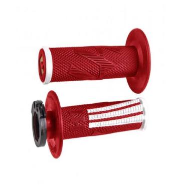 Imagem de Manopla Odi Emig Pro Mx V2 Lock-On - Vermelho/Branco