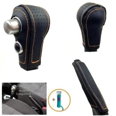 Imagem de Capa Couro Manopla Cambio Automático e Alavanca Freio de Mão Nissan Ve