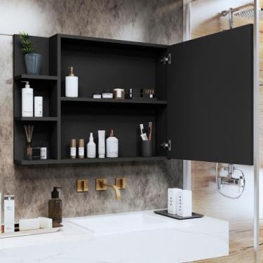 Imagem de Espelheira Suspensa Iris Para Banheiro / Closet Porta e Nichos Armário