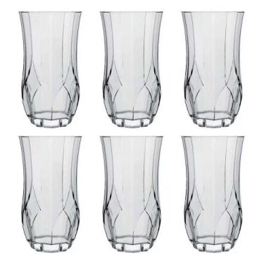 Imagem de Jogo De Copos 6 Peças De Vidro Long Drink 360Mls Ópera - Nadir Figueir