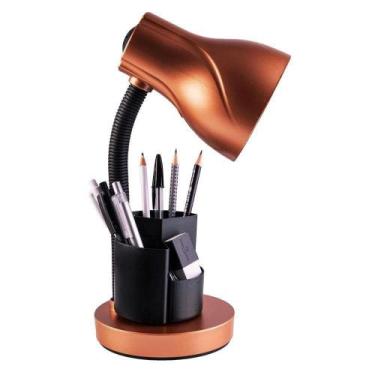 Imagem de Luminária de Mesa Spiralle Cobre Porta Lápis E27 Bivolt - Startec, Biv