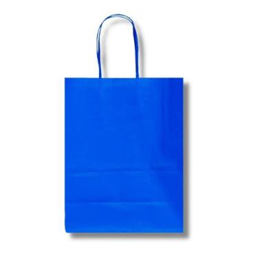 Imagem de Sacola para presente kraft azul 17,5x8,0x21,5 c/ 50 un. - TAMAROZZI