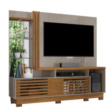 Imagem de Painel Home Para Tv Até 60" Led Espelho 2 Portas Com Pés Frizz Plus Fe