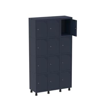 Imagem de Armário Guarda Volume Locker Roupeiro 12 Portas Aço GRP 503/12 - Pandi