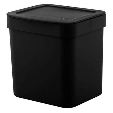 Imagem de Lixeira Pia Cozinha Cesto de Lixo 4,7 litros Trium OU, Preto