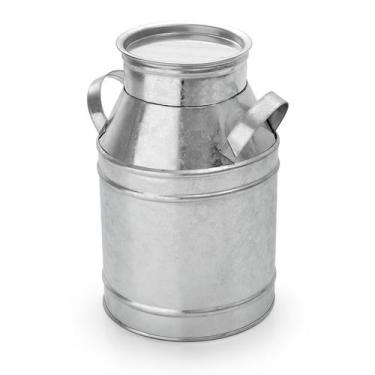 Imagem de Latão de leite decorativo aço galvanizado 26 cm - Loja Bora, Decora!