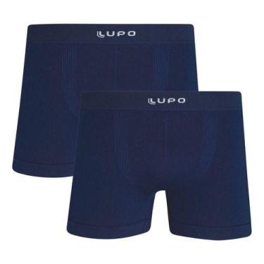 Imagem de Kit 2 Cueca Masculina Boxer Lupo 661 Original Micromodal Premium, Azul