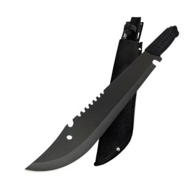 Imagem de Facão Tático Militar Churrasco Rambo Super Afiado Bainha - Bmax