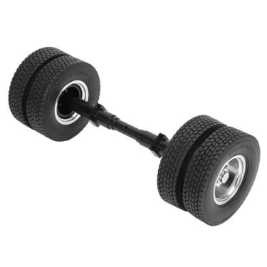 Imagem de Pneu do Eixo Traseiro do Reboque Rc, Cubo de Roda de Borracha de Liga de Alumínio de 85mm Com 10 Furos Com Eixo Traseiro de 167mm para Reboques Diy do Trator 1/14