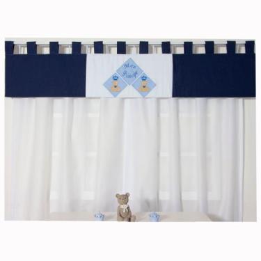 Imagem de Cortina Bordada Para Quarto de Bebê Decoração Desenhos 03 Peças - Mari