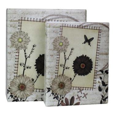 Imagem de Álbum de Fotos 10x15 Flowers 500 fotos c/ Estojo Fecho Imã - 3701 - 21