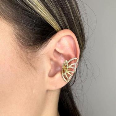 Imagem de Piercing Fake Borboleta Cravejada Banhado em Ouro 18k - Anastásia Joia