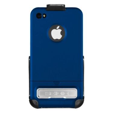 Imagem de Seidio Combinação de capa e coldre BD2-HRSIPH4K-RB SURFACE Reveal com suporte de metal para Apple iPhone 4/4S - Pacote combo - Embalagem de varejo - Azul royal