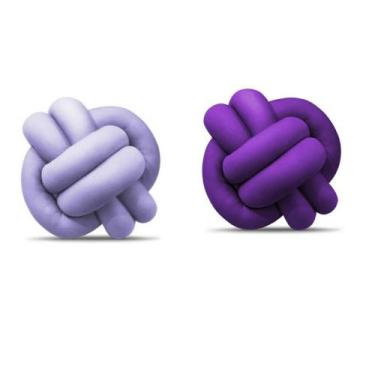 Imagem de kit luxo 2 Almofadas Nó Luxo Casa - Gabi Flor Conf., Lilas e Roxo