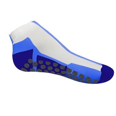 Imagem de Meia Gold Sports para Pilates - Anti Derrapante Fechada, Único, Azul, 