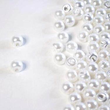 Imagem de Botão Pérola ABS Branco 8MM100gAprox 420 Un - La Mode Arte e Criação