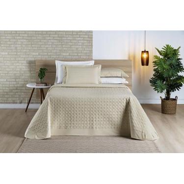 Imagem de Cobre Leito Madri Casal Queen Algodão 200 Fios Caqui - Doce Lar Enxova