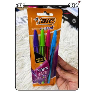 Imagem de Caneta Esferográfica Bic Cristal Fashion 4 Cores 1.2mm Lacrado - princ